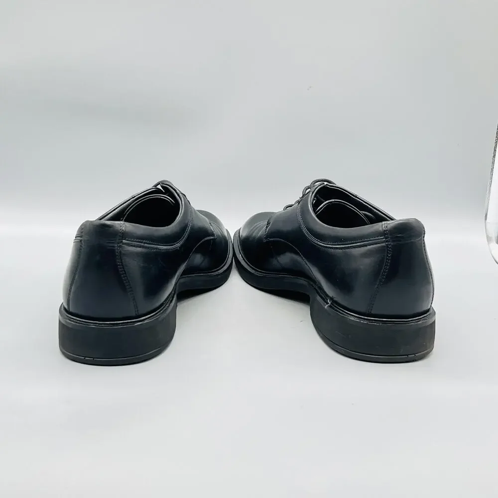ECCO Shoes Mens 12 Black Leather Lace Up Derby Oxford Dress Comfort Classic